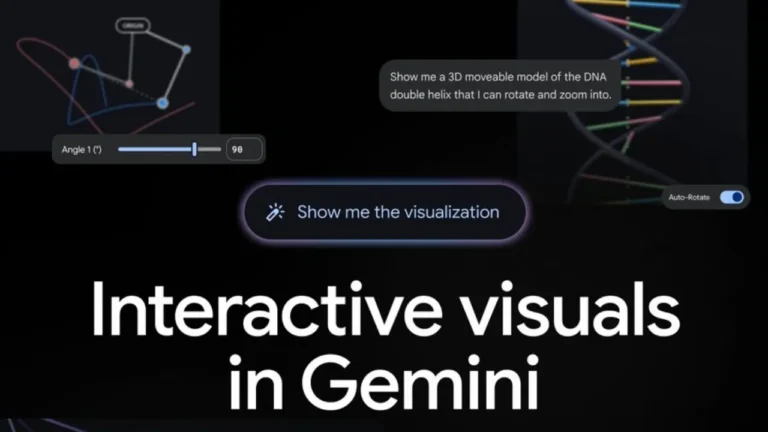 Google Gemini etkileşimli görsel